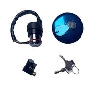 Motocicleta Encendido Cerradura Para GN125 HJ125-8 1982-2001 Con Llave Tapa Tanque Combustible Interruptor Encendido 6 Cables Juego Bloqueo Frontal Moto Interruptor