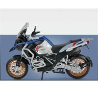 Motocicleta Escala 1:12 aleación fundida presión para Modelo Juguete con Volante dirección para BMW R1250 GS(Azul)