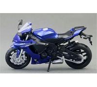 Motocicleta Escala 1:18 aleación fundida presión para Modelo Juguete con Volante dirección para Yamaha YZF-R1(Azul)