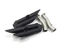 Motocicleta Escape Tubos Silenciador De Doble Salida para Motocicleta para Yamaha YZF R1 YZF-R1 YZFR1 2004-2014 Acero Inoxidable Eliminador Ruido Tubo Enlace Silenciador(Color 2)