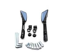 Motocicleta Espejos Espejos Retrovisores Laterales Personalizados Aluminio CNC Motocicleta 8mm 10mm para Kawasaki para Z750 para NINJA250 para R1 para R6 FZ6 para Suzuki Moto Espejo Retrovisor(Negro)