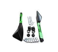 Motocicleta Espejos Espejos Retrovisores Laterales Personalizados Aluminio CNC Motocicleta 8mm 10mm para Kawasaki para Z750 para NINJA250 para R1 para R6 FZ6 para Suzuki Moto Espejo Retrovisor(Verde)