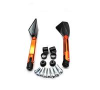 Motocicleta Espejos Espejos Retrovisores Laterales Personalizados Aluminio CNC Motocicleta 8mm 10mm Para KAWASAKI Para Z750 Para NINJA250 Para R1 Para R6 FZ6 Para SUZUKI Moto Espejo Retrovisor(Naranja