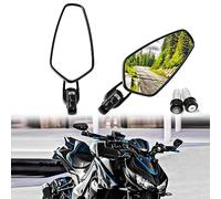 Motocicleta Espejos Laterales de Extremo de Barra,7/8 "22 mm Aleación de Aluminio Espejos Retrovisores del Manillar para Scooter Cruiser Sport Bike(Negro)