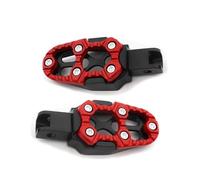 Motocicleta Estriberas Para 1 Par De Pedales Universales Aleación Aluminio Con Ángulo Ajustable Para Motocicletas Scooters Y Bicicletas Eléctricas Reposapiés(Red)