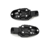 Motocicleta Estriberas Para 1 Par De Pedales Universales Aleación Aluminio Con Ángulo Ajustable Para Motocicletas Scooters Y Bicicletas Eléctricas Reposapiés(Black)