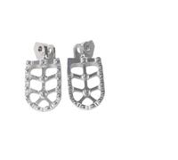 Motocicleta Estriberas Para SUZUKI Para Tenere 660 Para XTZ Para XT660Z Para RMZ250 Para RMZ450 Para RMX450 Para RMX 450Z Para RM 125 Reposapiés Alfombrilla Delantero(Silver)