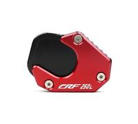 Motocicleta Extensión Soporte Placa De Caballete Lateral para Motocicleta para HO&NDA CRF250L Rally CRF250L 2017-2023.Soporte De Pata De Cabra, Extensión para Motocicleta. Aballete Almohadilla(Rojo)