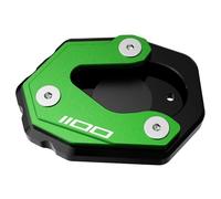 Motocicleta Extensor Pata Cabra Para VERSYS1100 Para VERSYS1100SE Para Versys 1100 SE 1100SE 2025 2026 Soporte Lateral Para Motocicleta Extensión De Caballete CNC(Verde)