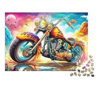 Motocicleta Extra Thick Cardboard Decoración de vehículos de Velocidad Jigsaw Puzzle Adults Stress Relief Indoor Activity Gift for Teen Puzzle Enthusiasts 12 18 Years 38x26cm/1000pcs