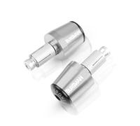 motocicleta Extremo De Manillar De Goma Para Motocicleta Para Suzuki BURGMAN 650, 400, 125, 200, 250, AN650, AN400, AN125, AN200, 22mm extremo del mango(Silver)