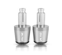 motocicleta Extremos De Empuñaduras De Manillar De Motocicleta De 7/8 "y 22mm, Tapón De Extremo De Tapa De Manillar Para SUZUKI GSXR 750 GSX-R750 1989-2022 2019 extremo del mango(Silver-Black)