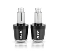 motocicleta Extremos De Empuñaduras De Manillar De Motocicleta De 7/8 "y 22mm, Tapón De Extremo De Tapa De Manillar Para SUZUKI GSXR 750 GSX-R750 1989-2022 2019 extremo del mango(Black-silver)