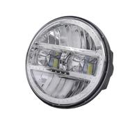 Motocicleta Faro LED Faro Led Universal para Motocicleta, Proyector De 90W para Touring para Softail Heritage Street Glide para Road King(5.75 Inch Silver)