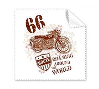 Motocicleta flores texto patrón ilustración gafas paño de limpieza paño móvil limpiador de pantalla 5 unidades regalo