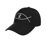 Motocicleta Gorra Ichthys Chi Rho Simbolismo del Cristianismo Cruz del Cristianismo Símbolo del Fish Ligereza Gorra Moda Sombrero para Mujeres Invierno Hombre