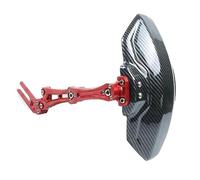 Motocicleta Guardabarros Guardabarros Trasero Ajustable Aleación Aluminio De Imitación Para Motocicleta Y Bicicleta Fibra Carbono Extensor Universal Accesorios(Red)