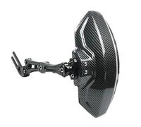 Motocicleta Guardabarros Guardabarros Trasero Ajustable Aleación Aluminio De Imitación Para Motocicleta Y Bicicleta Fibra Carbono Extensor Universal Accesorios(Black)