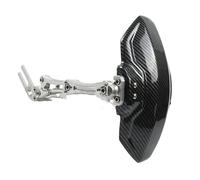 Motocicleta Guardabarros Guardabarros Trasero Ajustable Aleación Aluminio De Imitación Para Motocicleta Y Bicicleta Fibra Carbono Extensor Universal Accesorios(Silver)