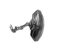Motocicleta Guardabarros Guardabarros Trasero Ajustable Aleación Aluminio De Imitación Para Motocicleta Y Bicicleta Fibra Carbono Extensor Universal Accesorios(Titanium Color)
