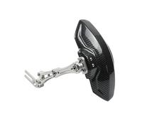 Motocicleta Guardabarros Guardabarros Trasero Ajustable De Fibra De Carbono De Imitación De Aleación De Aluminio Para Motocicleta Y Bicicleta Extensor Universal Accesorios(ASliver with Bracket)