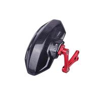Motocicleta Guardabarros Guardabarros Trasero Ajustable Fibra Carbono Imitación Aleación Aluminio Motocicleta Y Bicicleta Extensor Universal Accesorios(B Red not Bracket)