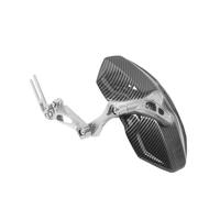 Motocicleta Guardabarros Para CNC Craft Guardabarros Trasero Ajustable De Aleación De Aluminio Y Fibra De Carbono De Imitación Para Motocicleta De Tercera Generación(Silver)