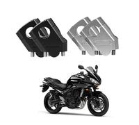 Motocicleta Handlebar Abrazadera Elevada Abrazadera Barra Elevadora Manillar Aluminio para FZ6 S2 3 Colores Accesorios para Motocicleta(22mm Silver)