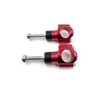Motocicleta Handlebar Abrazadera Elevada Abrazadera Manillar Motocicleta Suzuki 1 1/8" Y 28 Mm Aleación Aluminio CNC.(10mm Red)