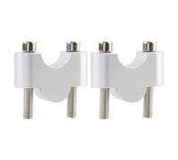 Motocicleta Handlebar Abrazadera Elevada Abrazadera para Manillar Motocicleta Dirt Bikes 28 Mm 1 1/8" 22 Mm 7/8" Y 25.4 Mm 1"(28mm Silver)