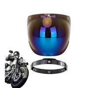 Motocicleta Helmet Visor - Lente de escudo de viento | Lens retro Helmet Bubble | Windproof And Anti-Glare Open Face Lens For Rainy Weather Night Long Distance Touring Sunny Day Protection Highway