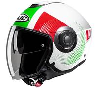 Motocicleta HJC i40N Pyle MC41 Jethelm con Visor (Blanco / Verde / Rojo) Talla: