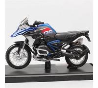 Motocicleta Infantil Escala 1/18 para niños Modelo vehículo Fundido presión Bicicleta Turismo Aventura R 1200 GS para para Miniatura Recuerdo 2017 para R1200GS(Azul)