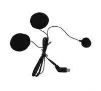 Motocicleta Intercomunicador Audio Parte Auricular Micrófono con Mic Rod para Integración Casco Funcionamiento Suave