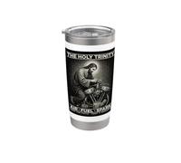 Motocicleta Jesús Santísima Trinidad Nacido de Nuevo Biker Christian Vaso térmico de acero inoxidable de doble pared