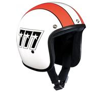 Bandit Jet 777 Casco Jet, blanco-rojo, tamaño M para Hombres