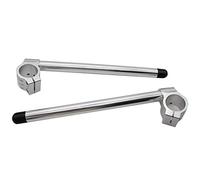 Motocicleta juego de semi manillar semi-manillar 50 mm clip-ons (Gris)