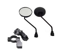 Motocicleta Laterales Espejo Espejo Retrovisor Inverso De 8mm con Soporte Fijación Base para Manillar Motocicleta para Citycoco, Espejos Finales, Piezas Accesorios Lateral