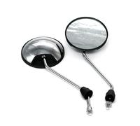 Motocicleta Laterales Espejo Espejos Retrovisores para Motocicleta, Espejo Lateral Universal para Ciclomotor, Redondo En El Sentido Las Agujas Reloj, 8mm, 360 Grados, Mango Convexo, Finales