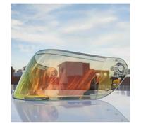 Motocicleta Lente for Casco Integral Universal Orz 991, Transparente, Colorida, J-IEKAI 316/902 AIS 805-607, for Motocicleta (Dorada)(Aurora Red Lens)