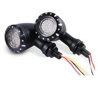 motocicleta luz marcha luz 12 V 10 Mm Motocicleta Intermitente Indicador Lámpara Señal Luz De Giro Luces Lámparas Intermitentes(4 PCs-black)