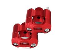 Motocicleta Manija Barra Elevadora Abrazadera Manillar CNC para Motocicleta, Elevadores Gruesos Adaptador 22 28 Mm para Enduro para Supermoto para MXATV Elevador Manillar(Red)