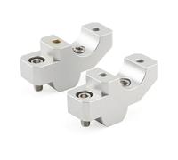 Motocicleta Manija Barra Elevadora Abrazadera Montaje Elevador Manillar Motocicleta con Desplazamiento hacia atrás para MT-09 para Tracer para FZ09 2015-2020 Tracer900 Elevador Manillar(Silver)