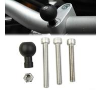 Motocicleta manillar abrazadera base 1 pulgada bola M8 rosca para RAM | Compatible con montaje de ram, rótula de 1 pulgada, conexión estable, montaje fácil, aspecto negro