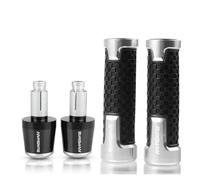 motocicleta Manillar Burgman De 7/8 ''y 22mm, Mangos CNC Para Motocicleta Para SUZUKI BURGMAN 650 400 125 200 AN650 AN400 AN125 AN200 extremo del mango(Silver)
