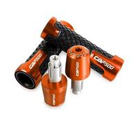 motocicleta Manillar CNC, Empuñaduras De Gel De Goma, Manos De Freno Para CBF500 2005 2004 2006-2017 2018 2019 2020 2021, Extremos De Agarre De Barra De Mango extremo del mango(Orange)