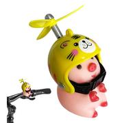 Motocicleta Manillar Juguete | Dragonfly Giratorio Dibujos Animados Hermosos Cascos de Ropa de Animal | Manillar Hermosas Figuras de Animales | de Cerdo Lindos