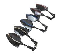 Motocicleta Manillar Retrovisores Espejos Espejo Retrovisor Universal para Motocicleta, 8 Mm Y 10, 2 Unidades por Par, para Extremo De Barra Lateral Electromóvil
