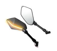 Motocicleta Manillar Retrovisores Espejos Espejo Retrovisor Universal para Motocicleta De 8 Mm Y 10 con Luz LED, Carcasa para Espejos Retrovisores Laterales para R1200gs R1200GS