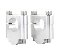 Motocicleta Manillar Riser para Kawasaki para KLX400SR 2003-2021 Motocicleta 7/8 "22mm Barra Gruesa elevadores de Manillar Abrazaderas de Montaje Montaje Elevadora Motocicleta(Silver Riser 30mm)